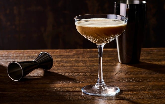 espresso martini and cocktail shaker